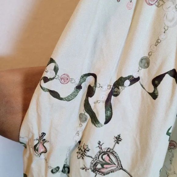 MARCHESA ROSA Womens Marilla Cotton Dress Size 4 Floral Maxi Sundress Beige - Picture 9 of 13